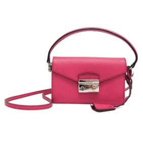 Prada Saffiano Mini Women's Leather Shoulder Bag Pink