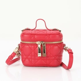 Christian Dior Cannage Micro Vanity Leather Shoulder Bag Hand EEY BB10-8