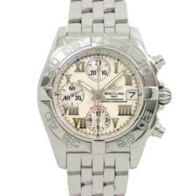 BREITLING Cockpit A13358 Men's Watch Date Ivory Automatic ChronoGalactic