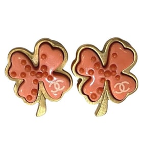 CHANEL Coco Mark Clover 03P Accessories Earrings for Women