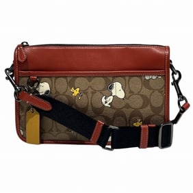 COACH Signature Heritage Convertible Peanuts Collaboration CE709 Bag Shoulder Clutch Women's