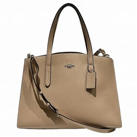 Coach COACH Charlie Carriol 25137 Beige Bag Shoulder Tote Women's