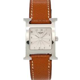 Hermes HERMES H Watch HH1 210 Ladies' Silver Brown Quartz