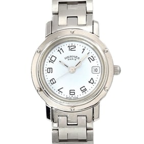 Hermes HERMES Clipper CL4 210 Ladies Watch Date White Quartz