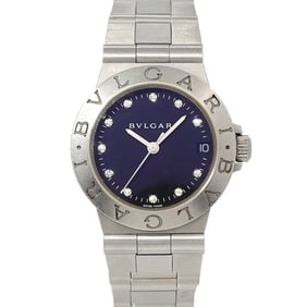 BVLGARI Diagono Sport LCV29S Ladies Watch 11P Diamond Date Black Quartz