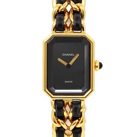 CHANEL Premiere L size H0001 Ladies watch Black Gold Quartz