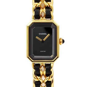 CHANEL Premiere L size H0001 Ladies watch Black Gold Quartz