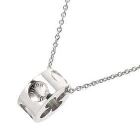 Louis Vuitton LOUIS VUITTON Pendant Empreinte Necklace GM 44cm K18 WG White Gold 750