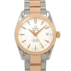 OMEGA Seamaster Aqua Terra Co-Axial Combi 2304 30 Men's Watch Date Silver PG Pink Gold Automatic