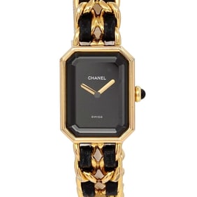 CHANEL Premiere L size H0001 Ladies watch Black Gold Quartz