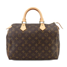 Louis Vuitton Monogram Speedy 30 Handbag Brown M41526 Gold Hardware