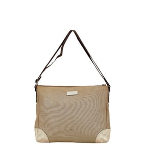 Gucci Shoulder Bag 257301 Brown Canvas Leather Women's GUCCI