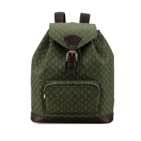 Louis Vuitton Monogram Lan Montsouris GM Backpack M92456 TST Khaki Brown Canvas Leather Women's