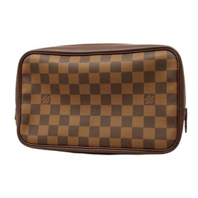 Louis Vuitton Damier True Toilet Pouch N47623 Ebene Women's