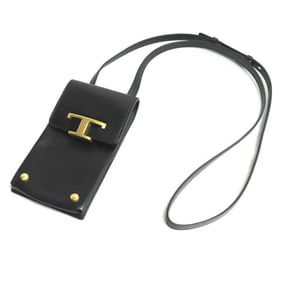 TOD'S T-Timeless Shoulder Bag with Phone Pouch, Black (XAWTSAOV302R0RB999) and Smartphone Case for