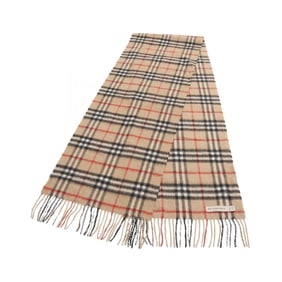 Burberry Nova Check Scarf, Cashmere, Women's, Beige, Black, Red