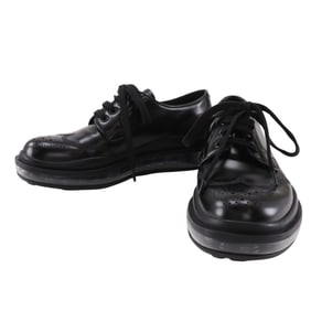 Prada Wingtip Sneakers with Air Sole, Black Leather, 2EG299, Men's