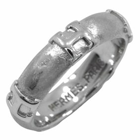 Hermes Hermès Fidelite Women's Ring, Size 7, 18K White Gold, Approx. 4.5g
