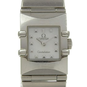 OMEGA Constellation Carree Watch 1531.71 Stainless Steel 1998 Quartz Analog Display White Shell Dial