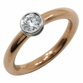Tiffany & Co. Bizet Ring, Size 6, 18K Pink Gold, Pt950 Platinum, and Diamonds, 0.20mm, Approx. 4.4g,
