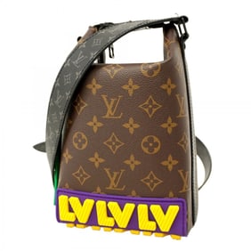 Louis Vuitton Monogram Eclipse Cruiser Shoulder Bag in Brown with LV Rubber Strap, M57966, Men's