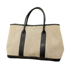 Hermes Hermès Toile H Garden PM Tote Bag, Black, G Stamp, Women's