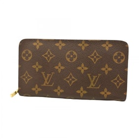 Louis Vuitton Monogram Porte Monne Zip Long Wallet M61727 Brown Men's and Women's