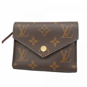 Louis Vuitton Monogram Victorine Tri-fold Wallet M62472 Brown Women's