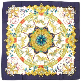 Hermès Carré 90 LUNA PARK amusement park silk multicolor scarf muffler 0133 HERMES