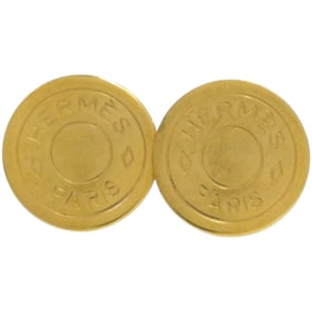 Hermes Serie Metal Gold Earrings 0155 HERMES