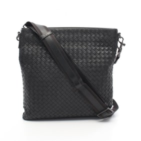 Bottega Veneta Intrecciato Leather Shoulder Bag, Men's, Black, 276356