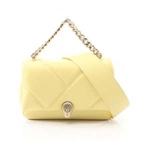 BVLGARI Serpenti Cabochon Handbag, Leather, Women's, Yellow