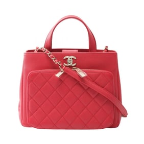 CHANEL Business Affinity Matelasse Shoulder Bag in Grained Calfskin Leather, Pink, Women's, A93750