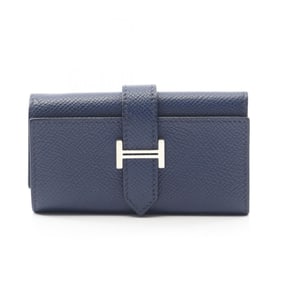 Hermes Hermès Bearn Key Case, Accessory, Leather, Epsom Women's, Blue