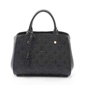 Louis Vuitton Montaigne BB Handbag in Monogram Empreinte Leather, Women's, Black, M41053