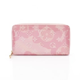 Louis Vuitton Zippy Wallet, Round Patent Leather Vernis, Women's, Pink, M80309