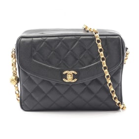 CHANEL Matelasse Shoulder Bag in Grained Calf Leather, Black