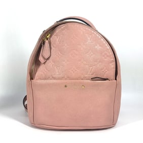 LOUIS VUITTON M44019 Monogram Empreinte Sorbonne Backpack in Leather, Women's, Pink