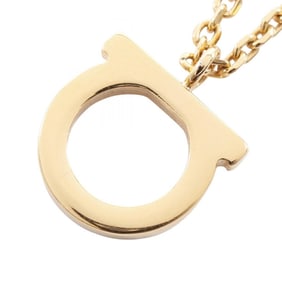 Salvatore Ferragamo Gancini Necklace, Gold Plated, Women's