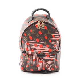 Louis Vuitton Palm Springs PM Backpack, Coated Canvas and Leather, Monogram Jungle Dot, Brown, Red,