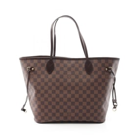 Louis Vuitton Neverfull MM Tote Bag, Coated Canvas and Leather with Damier Finish, Brown, Women's,