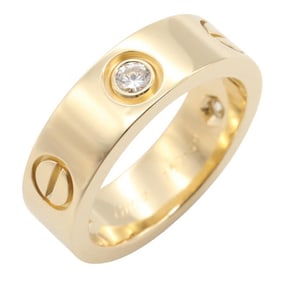 Cartier Love Ring 3PD, 18K Yellow Gold with Diamonds, Women's, and Clear, B4032400