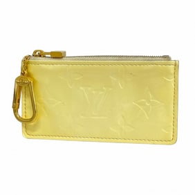 Louis Vuitton Vernis Pochette Cle Wallet/Coin Case M91348 Perle Women's