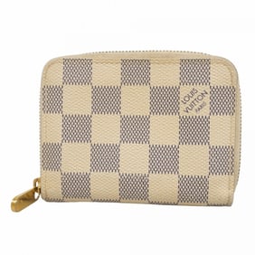 Louis Vuitton Damier Azur Zippy Coin Purse N63069 White Women's