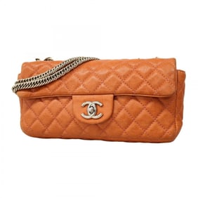 Chanel Shoulder Bag Matelasse W Chain Lambskin Pink Women's