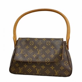 Louis Vuitton Monogram Mini Looping Shoulder Bag M51147 Brown Women's P1469013