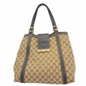 Gucci GG Canvas Handbag 364835 Brown Women's