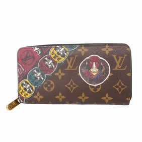 Louis Vuitton Monogram Zippy Wallet by Kansai Yamamoto, M67249, Brown, Women's