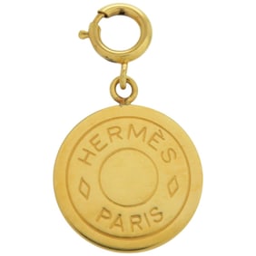Hermes Serie Metal Gold Pendant Top 0094 HERMES