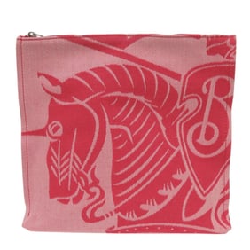 Like new Burberry 8082221 Canvas Red Clutch Bag Pouch 1002 BURBERRY